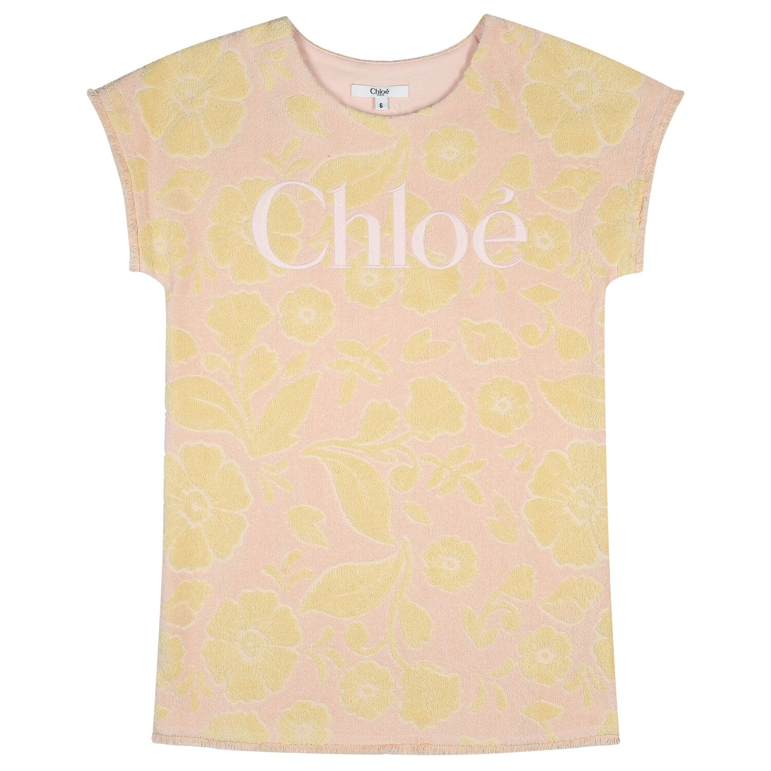 Girls Mini Me Pink & Yellow Floral Dress , 1, hi-res