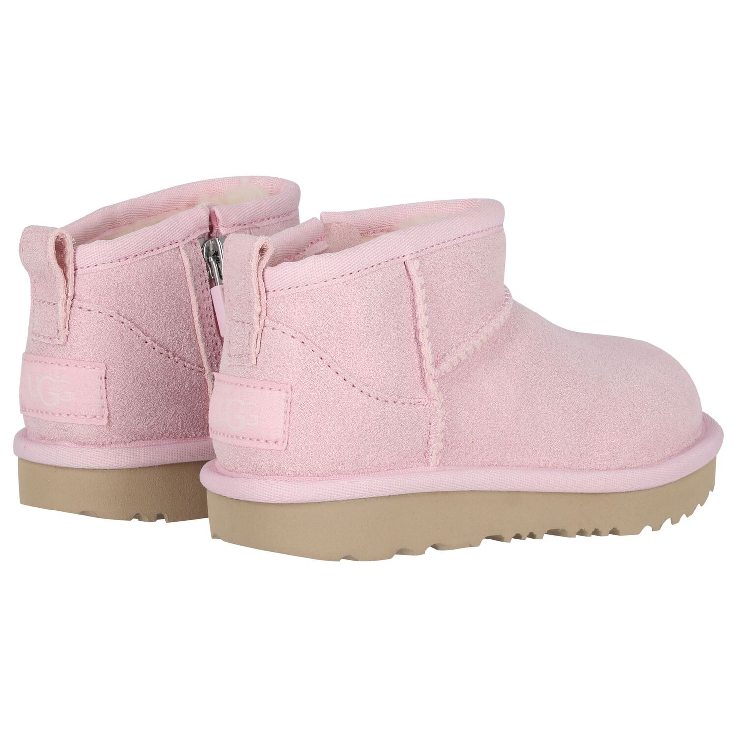 Younger Girls Pink Classic Ultra Mini Suede Boots, 2, hi-res