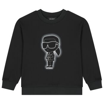 Boys Black Ikonik Logo Sweatshirt