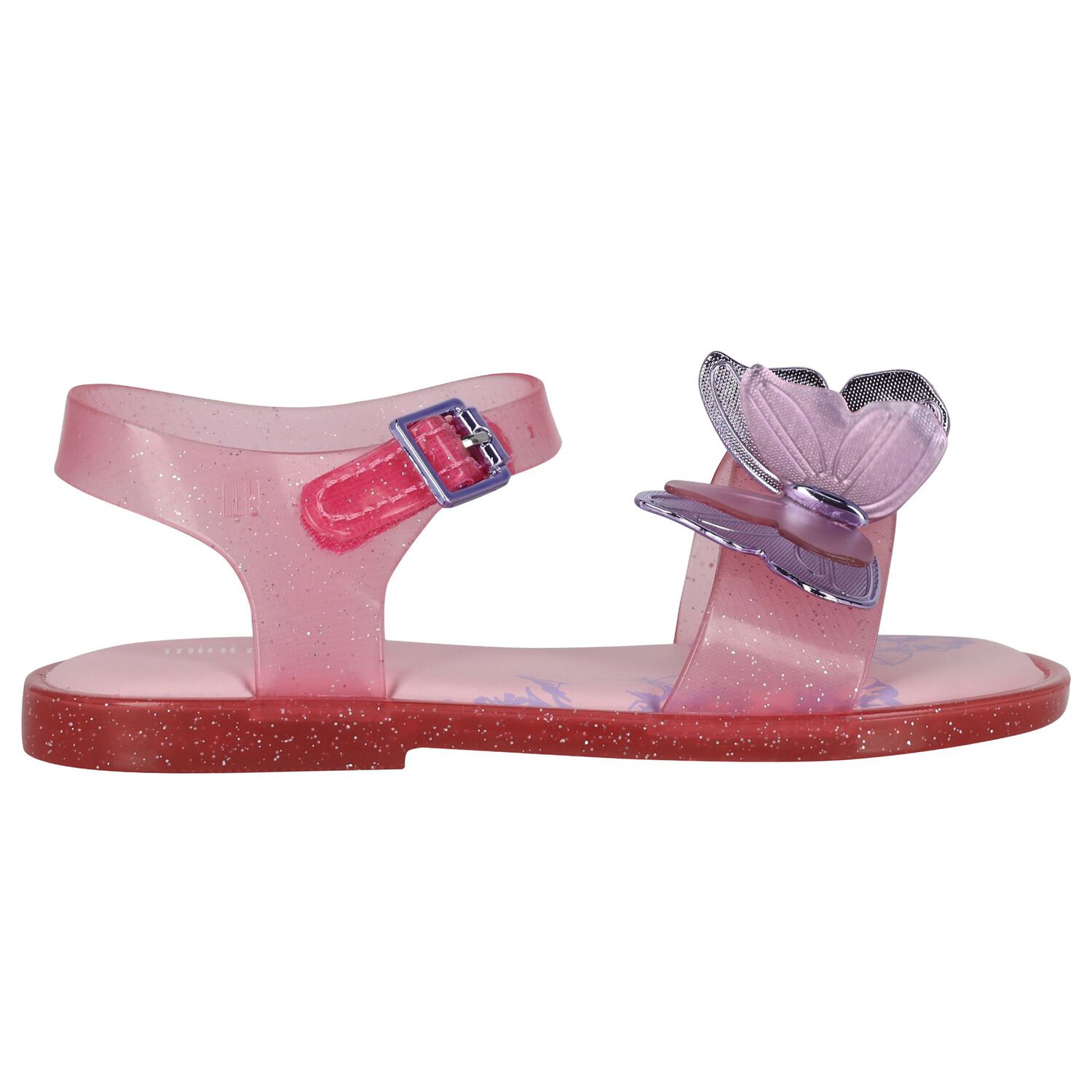 Younger Girls Pink Butterfly Sandals, 2, hi-res
