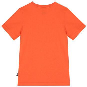 Boys Orange Logo T-Shirt