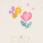 طقم شورتات للبنات الصغيرات باللونين العاجي والبنفسجي, 1, hi-res