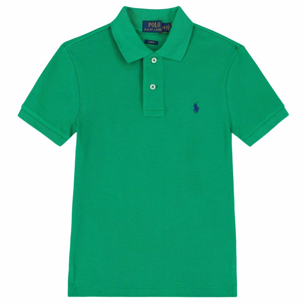 Ralph Lauren Older Boys Green Logo Polo Shirt | Junior Couture