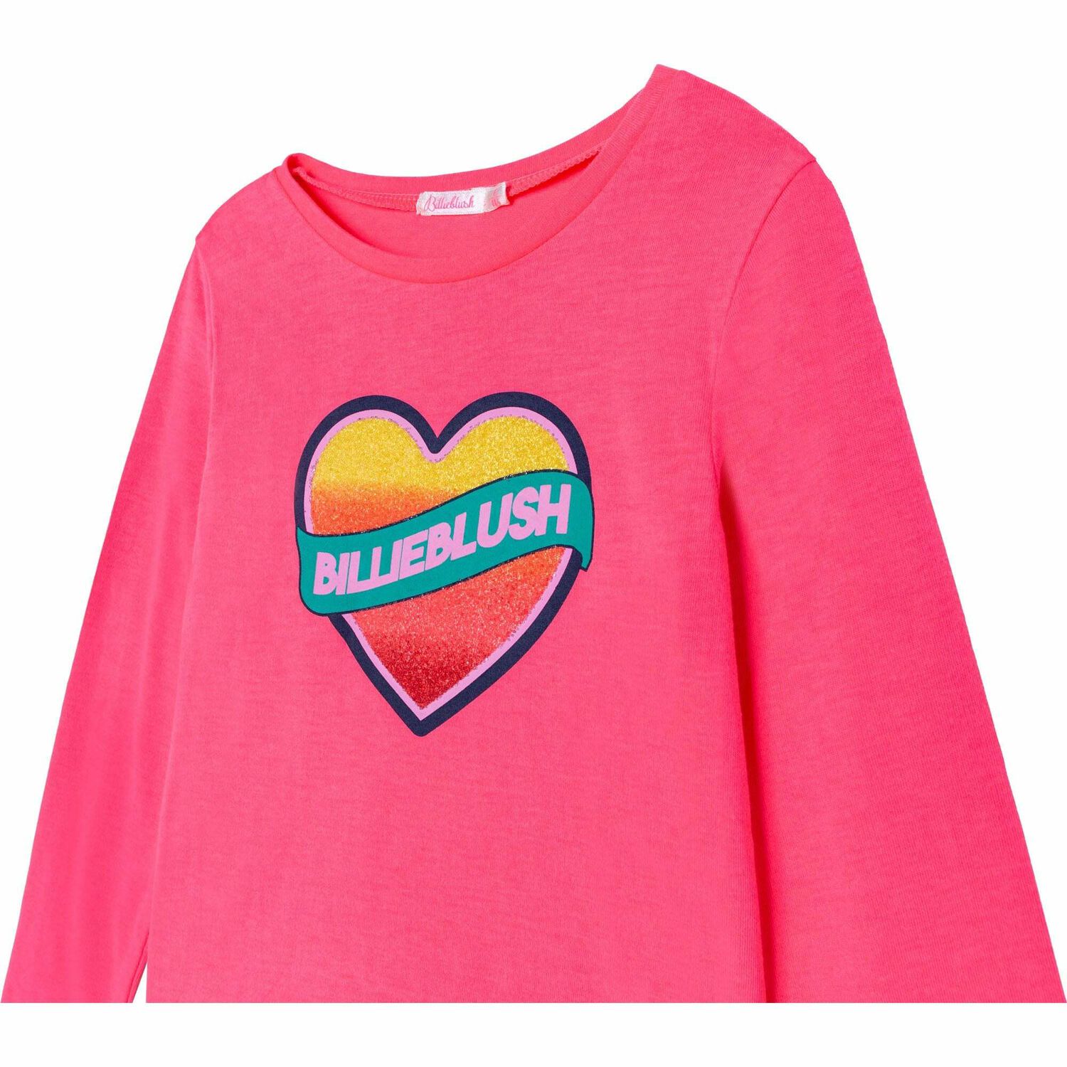 Girls Pink Logo Long Sleeve Top, 1, hi-res image number null