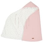 Baby Girls Ivory & Pink Hooded Reversible Nest, 1, hi-res