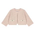 Younger Girls Pink Tweed Knit Skirt Set, 1, hi-res
