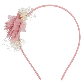 Girls Pink Flower Headband