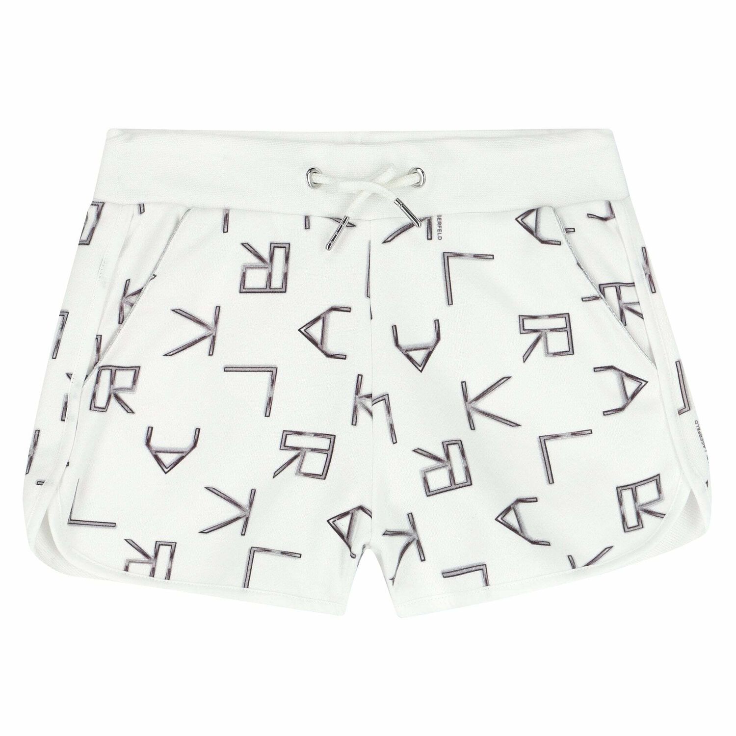 Girls White Logo Shorts, 1, hi-res image number null