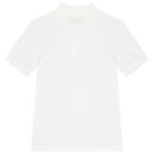 Boys White Logo Polo Shirt, 1, hi-res