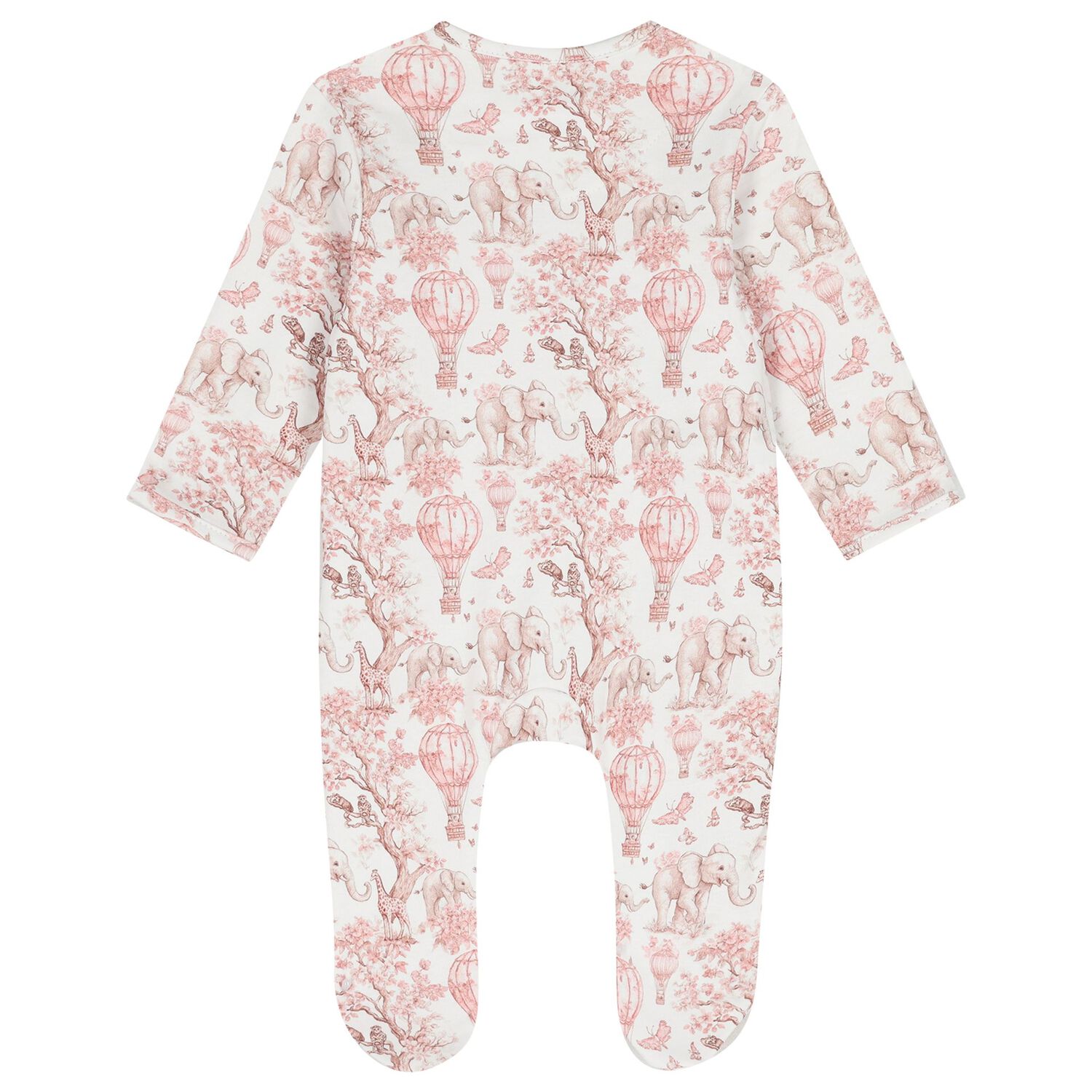 Baby Girls White & Pink Africa Babygrow Gift Set  , 2, hi-res