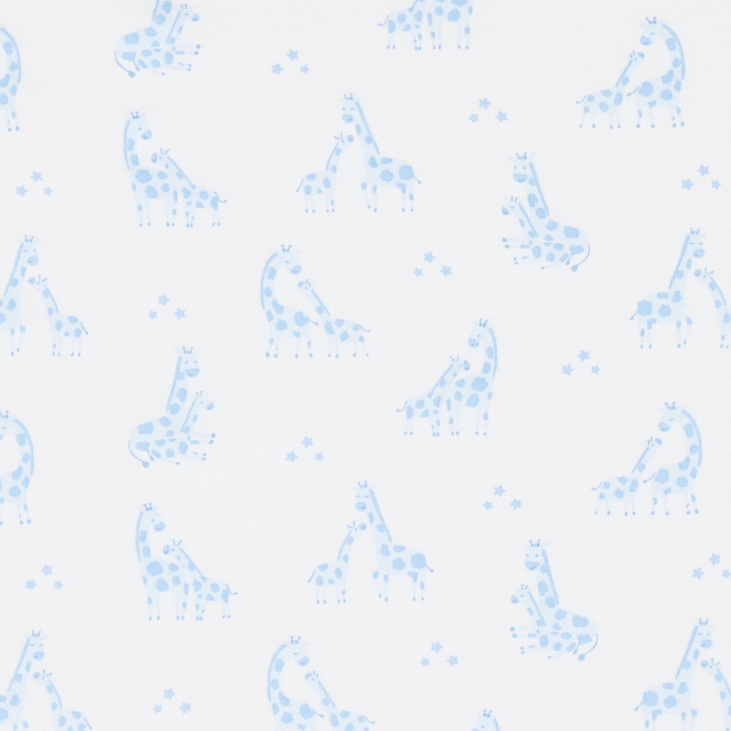 Baby Boys White & Blue Giraffe Blanket, 1, hi-res