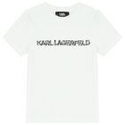 Boys White Logo T-Shirt, 2, hi-res