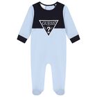 Baby Boys Blue Logo Babygrow, 2, hi-res