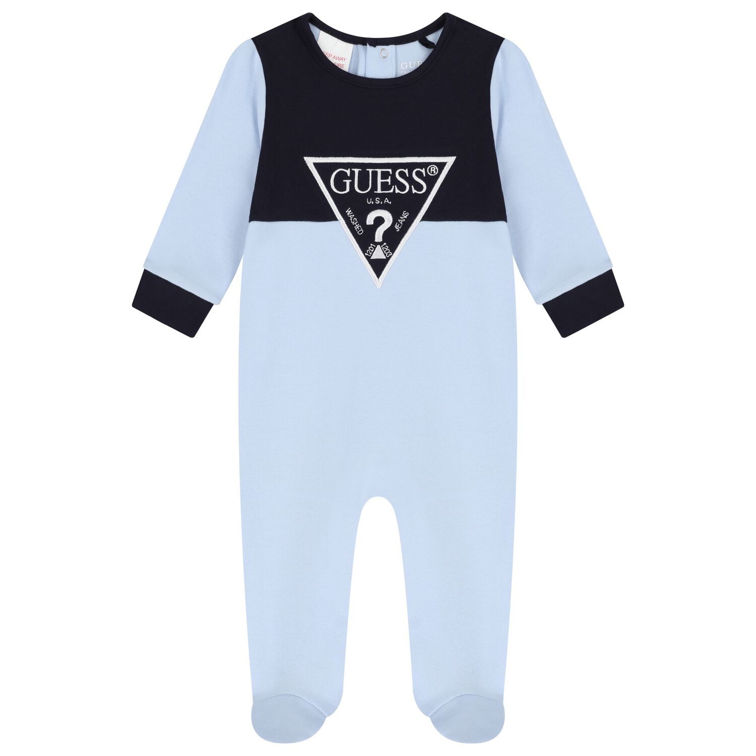 Baby Boys Blue Logo Babygrow, 2, hi-res image number null