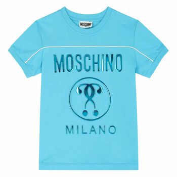 Moschino Blue Logo T-Shirt, 2 Blue Logo T-Shirt