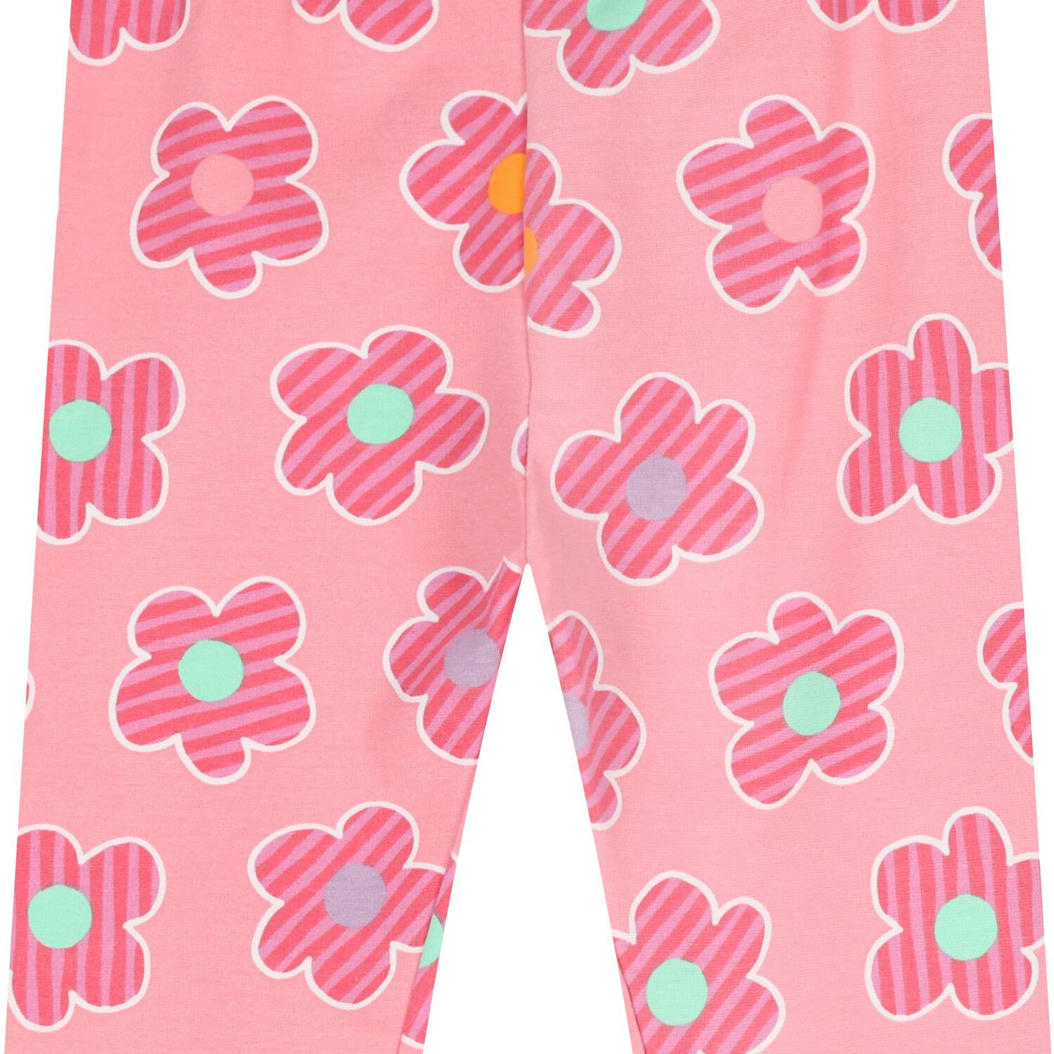 Girls Pink Floral & Fleece Leggings Set, 1, hi-res image number null