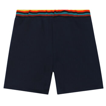 Boys Navy Logo Shorts