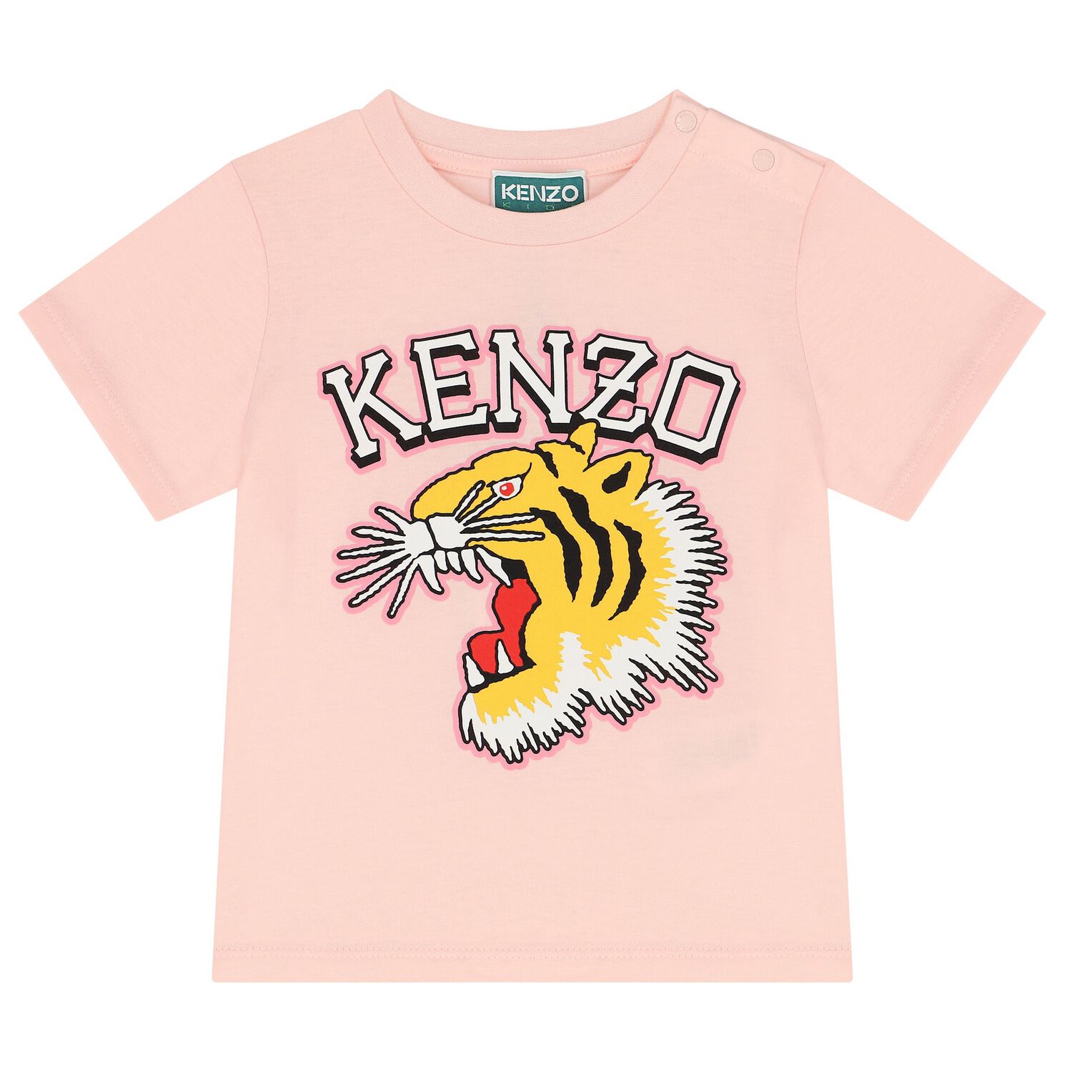 Younger Girls Pink Varsity Tiger T-Shirt, 1, hi-res image number null