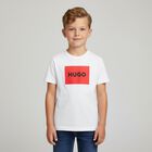 Boys White Logo T-Shirt , 2, hi-res