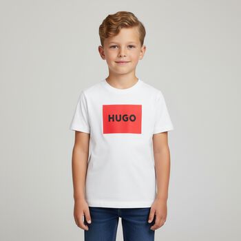 Boys White Logo T-Shirt 