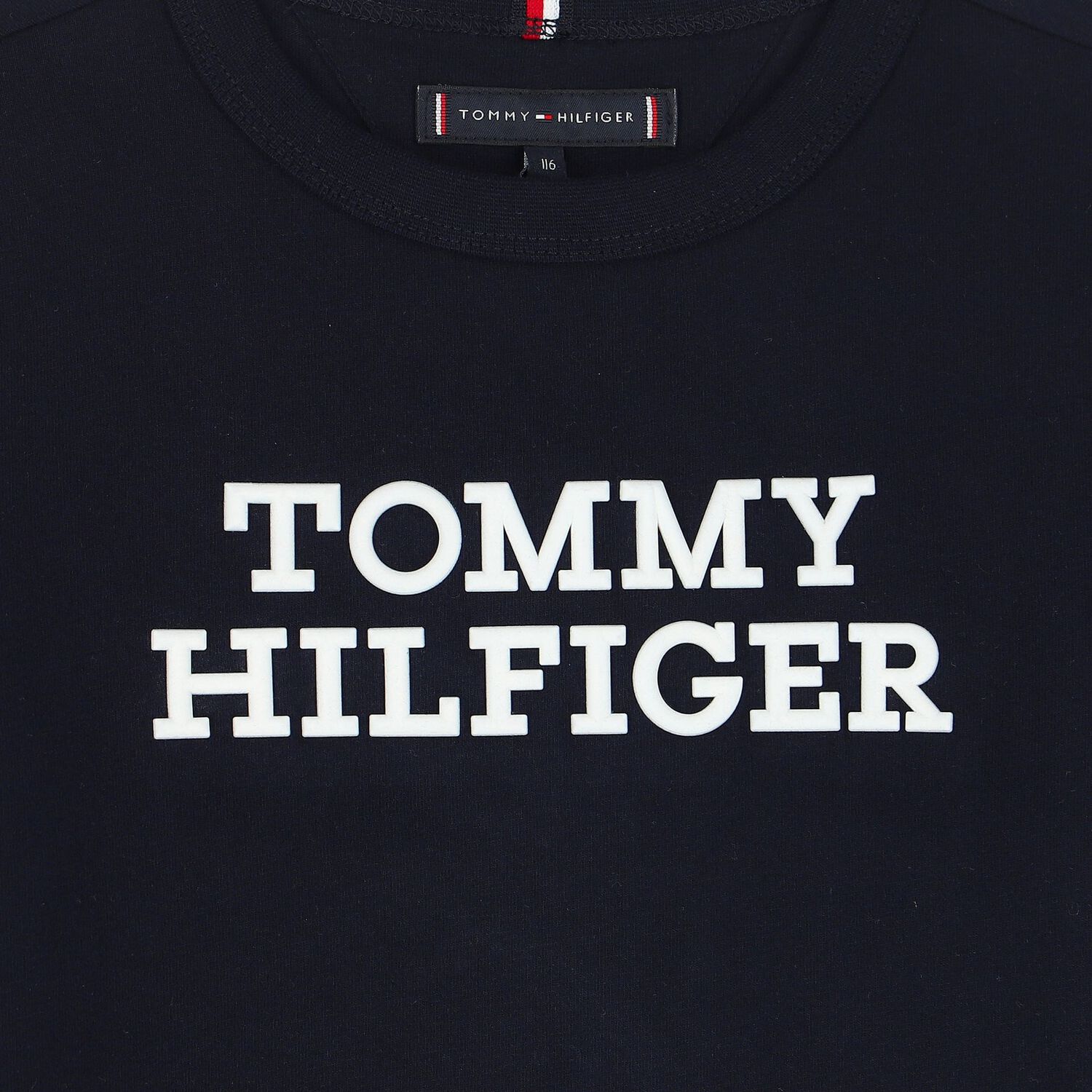 Boys Navy Blue Logo Long Sleeve Top, 1, hi-res