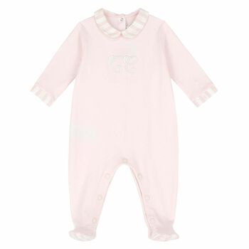 Baby Girls Pink Logo Babygrow
