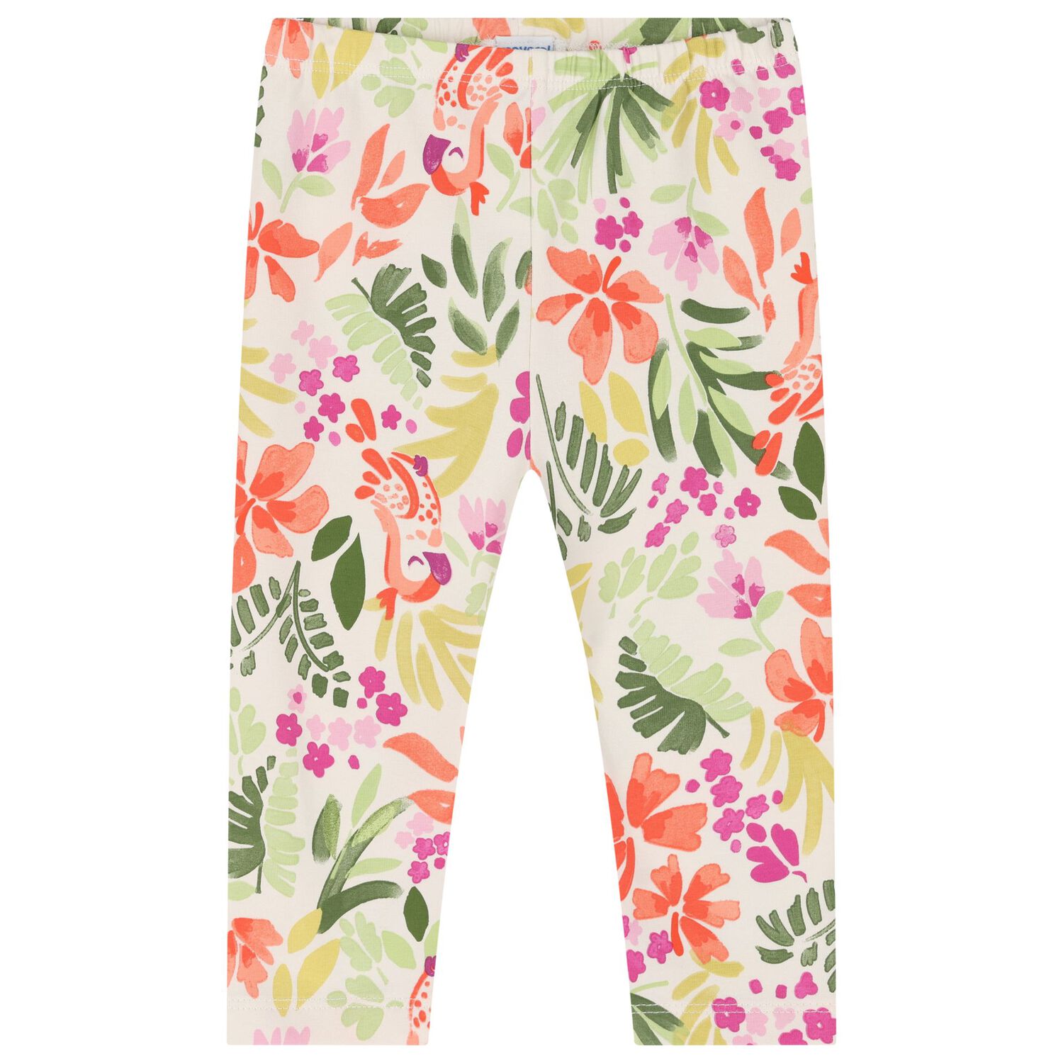 Younger Girls Orange & Ivory Leggings set, 1, hi-res