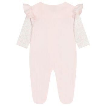 Baby Girls Pink Floral Babygrow