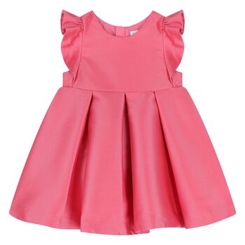 Younger Girls Pink Satin Dress