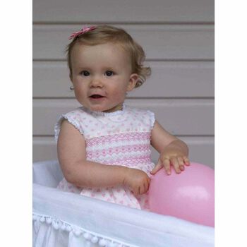 Younger Girls Ivory & Pink Heart Dress Set