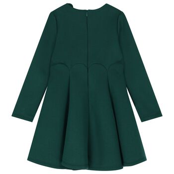 Girls Green Floral Dress