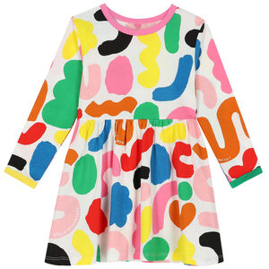 Girls Multi-Colored Abstract Dress
