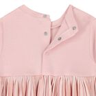 Baby Girls Pink Pleated Bodysuit Dress, 3, hi-res