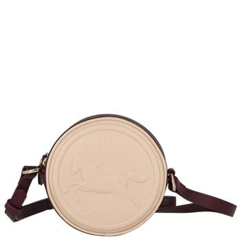 Girls Beige Horse Medal Shoulder Bag ( 13cm )