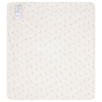 Ivory Fleece Eagle Logo Baby Blanket
