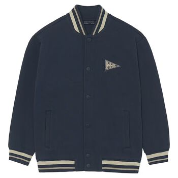 Boys Navy Blue Varsity Bomber Jacket