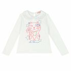 Girls White Printed Long Sleeve Top, 1, hi-res