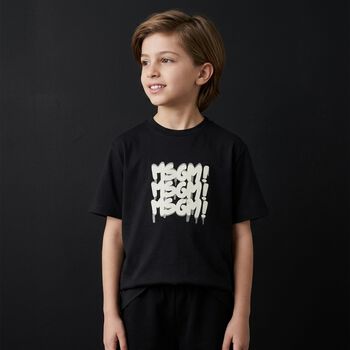 Boys Black Logo T-Shirt