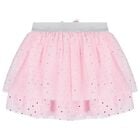 Girls Pink & Ivory Tulle Fairy Wings Skirt Set, 1, hi-res