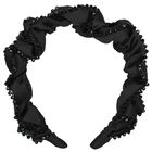 Girls Black Lavinia Beaded Headband, 3, hi-res