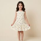 Girls Ivory Bow Dress, 1, hi-res