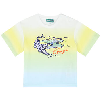 Younger Boys Ombre Tiger Logo T-Shirt