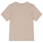 Boys Beige Logo T-Shirt, 1, hi-res