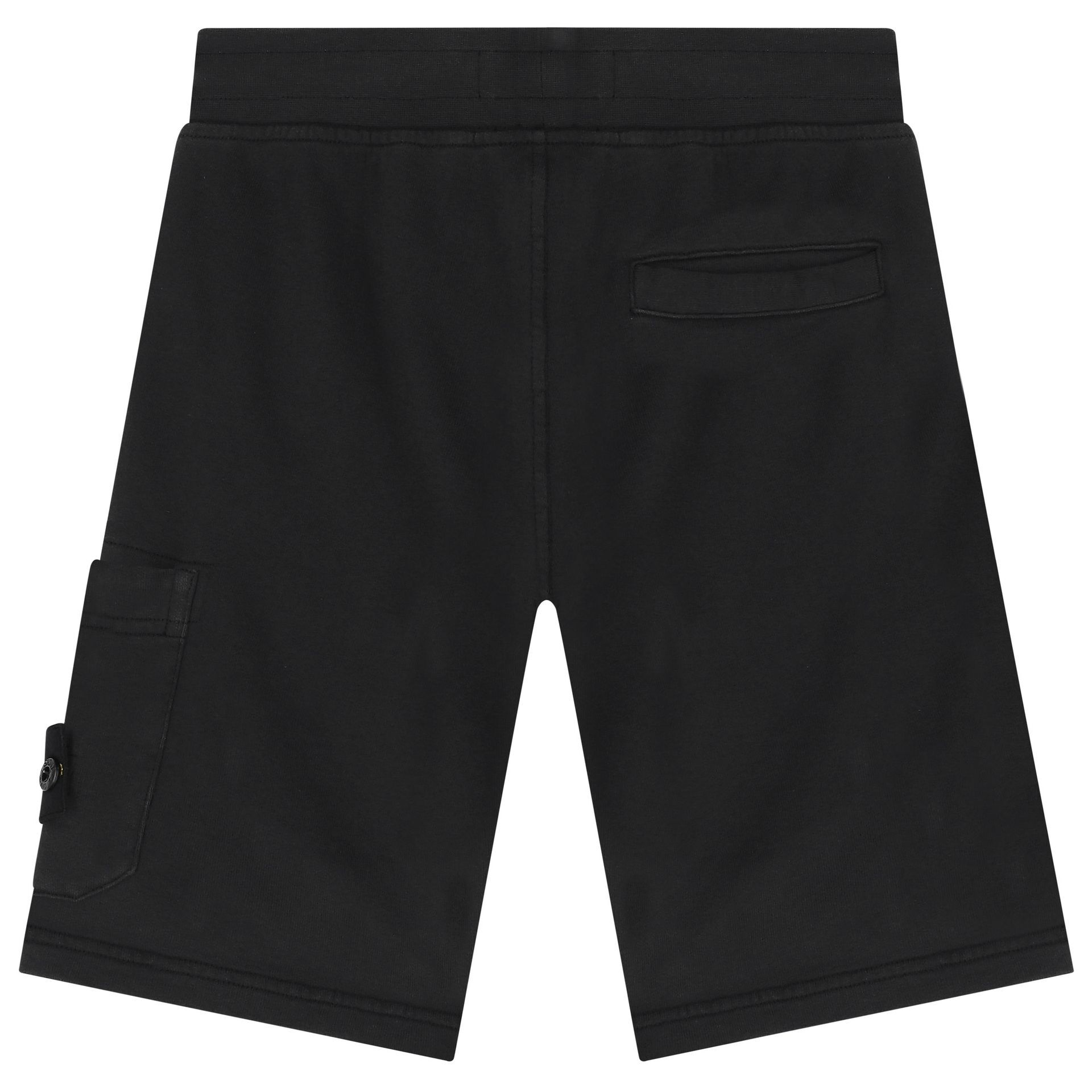Stone Island Boys Black Logo Shorts Junior Couture USA