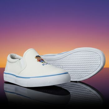 Girls Ivory Slip-On Trainers