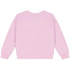 سويت شيرت بشعار الفهد باللون الوردى للبنات, 1, hi-res