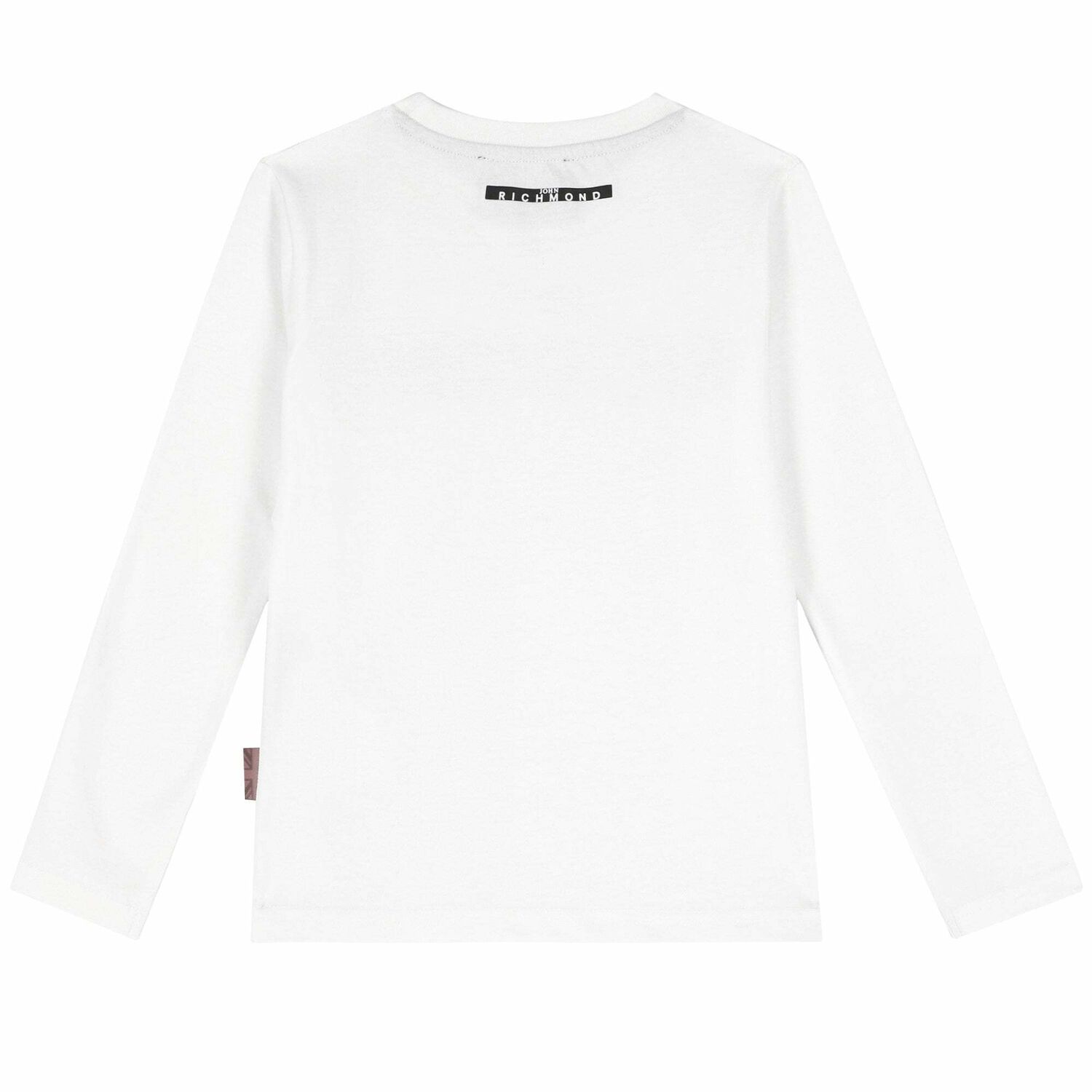 Boys White Logo Long Sleeve Top, 2, hi-res image number null