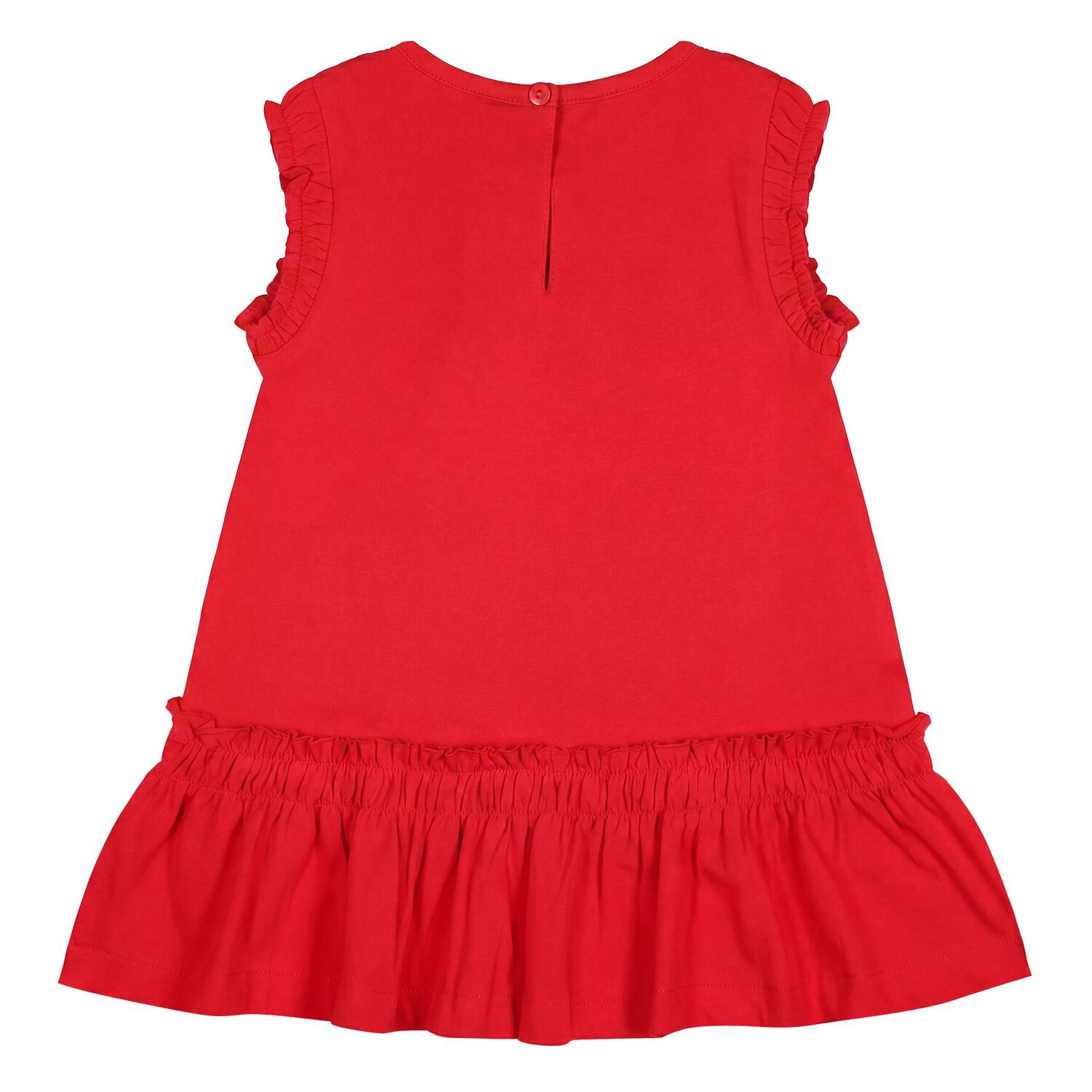 Younger Girls Red Shell Dress, 1, hi-res