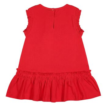 Younger Girls Red Shell Dress