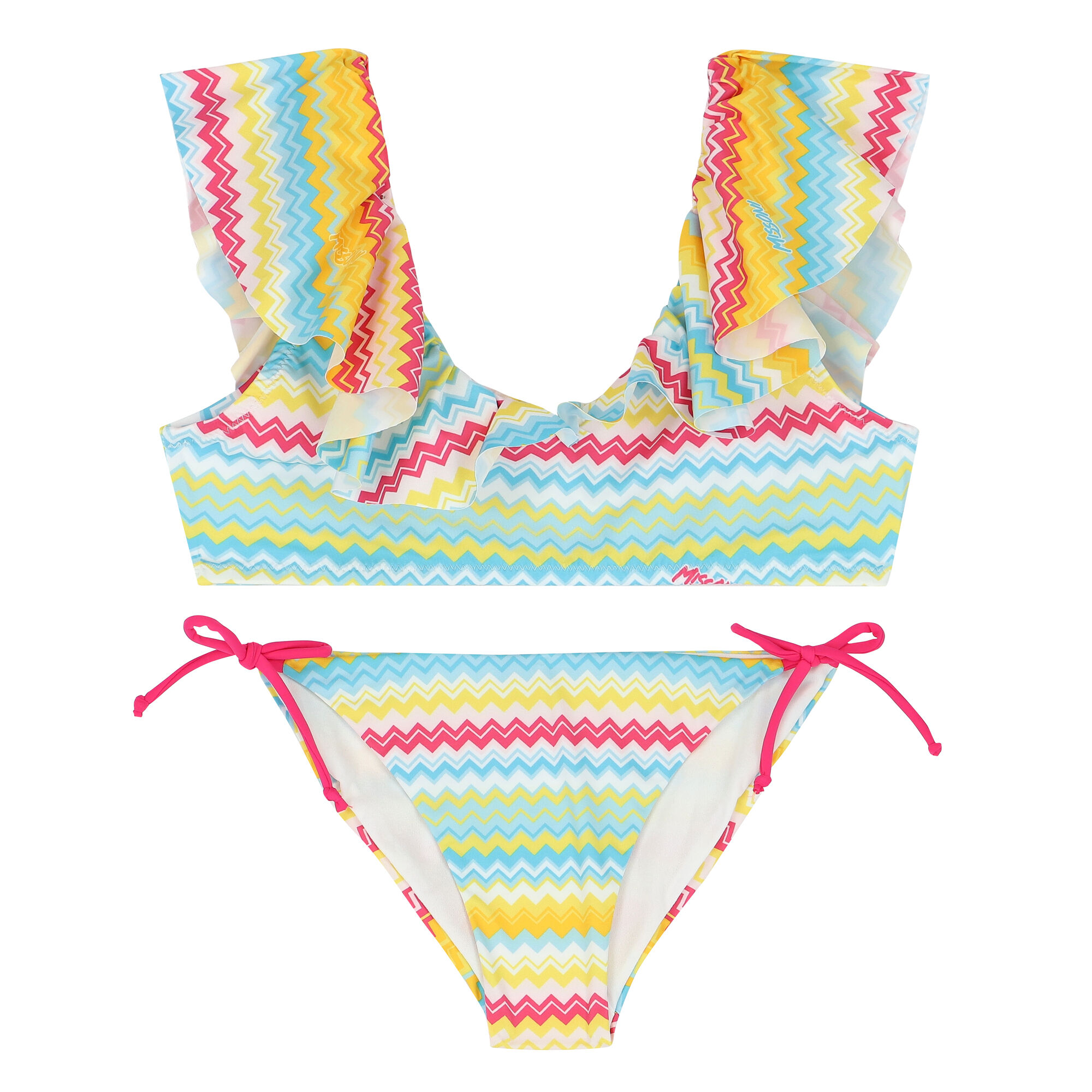 Missoni Kids Girls Multi Coloured Zigzag Bikini Junior Couture USA